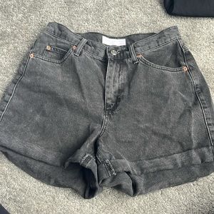 Top shop black denim shorts